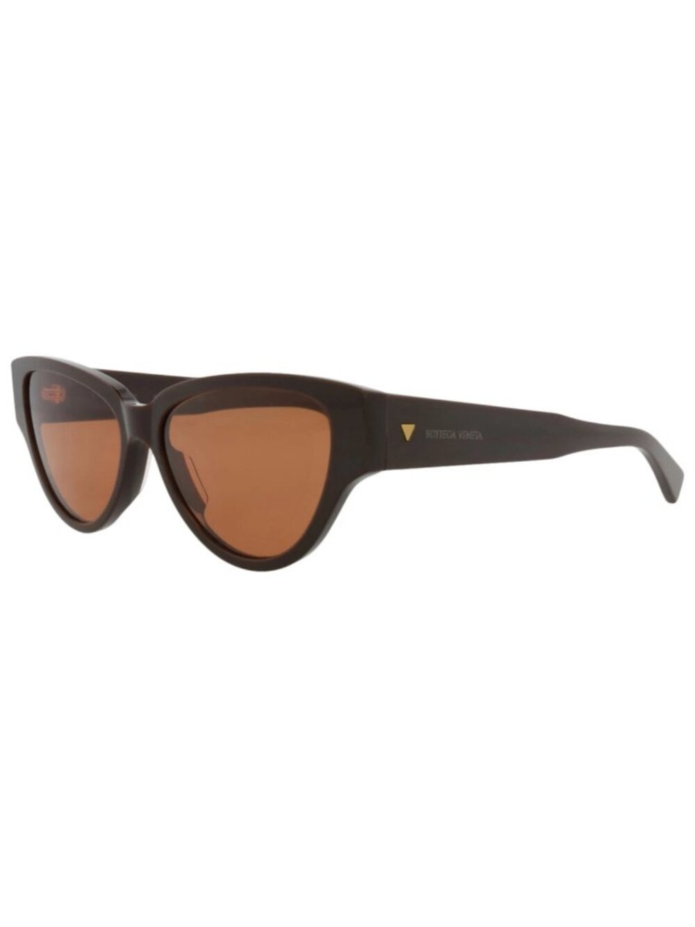 New Bottega Veneta Women's Sunglasses Cat Eye Recycled Acetate Frame Brown Brown